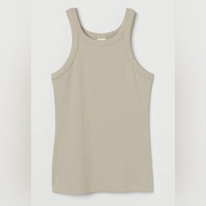 H&M Ribbed Tank Top Round Neck beige  Size Medium Sold Out